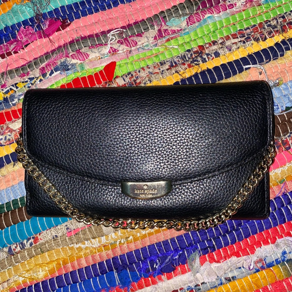 all black Kate Spade wallet ♠️